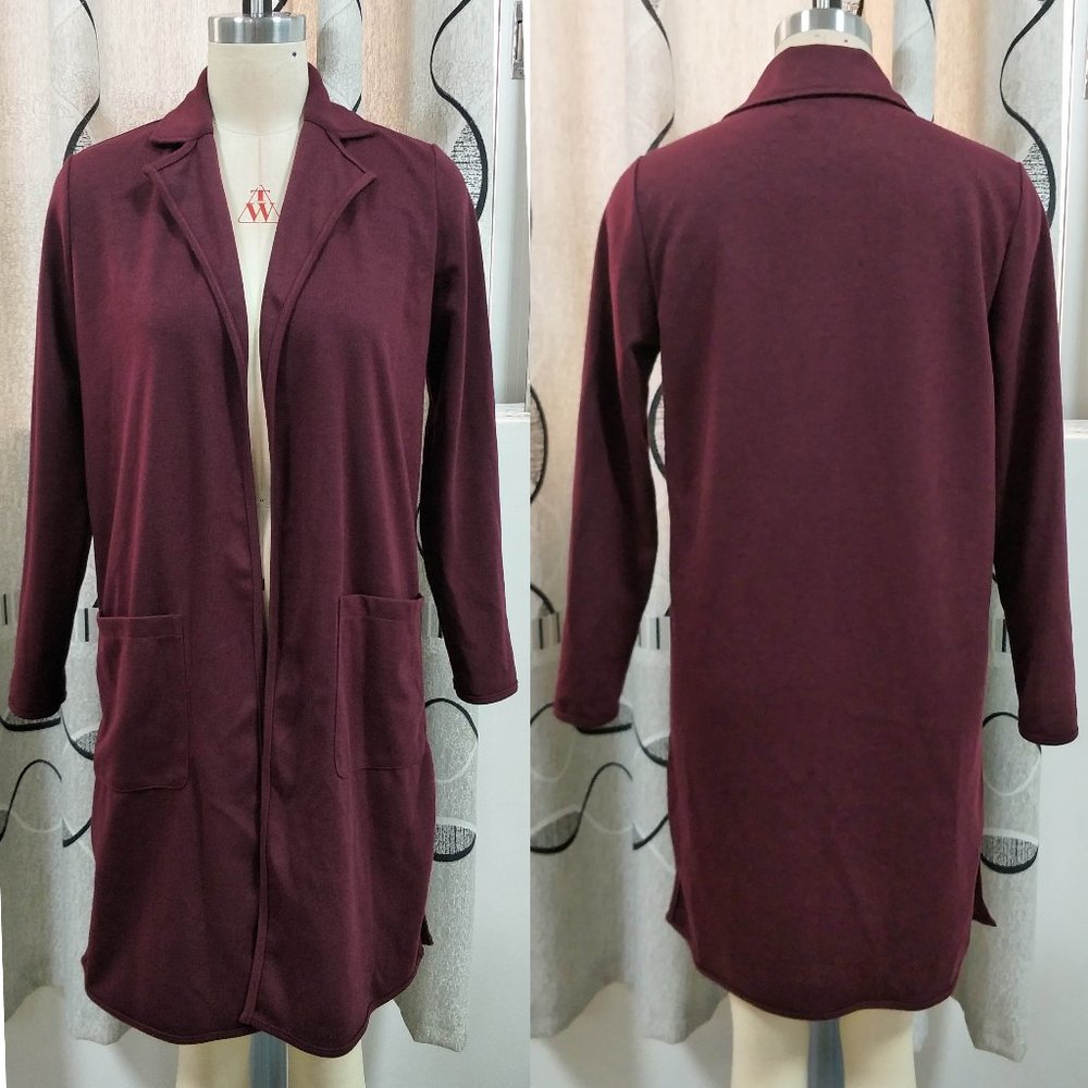Wine Long Jacket
